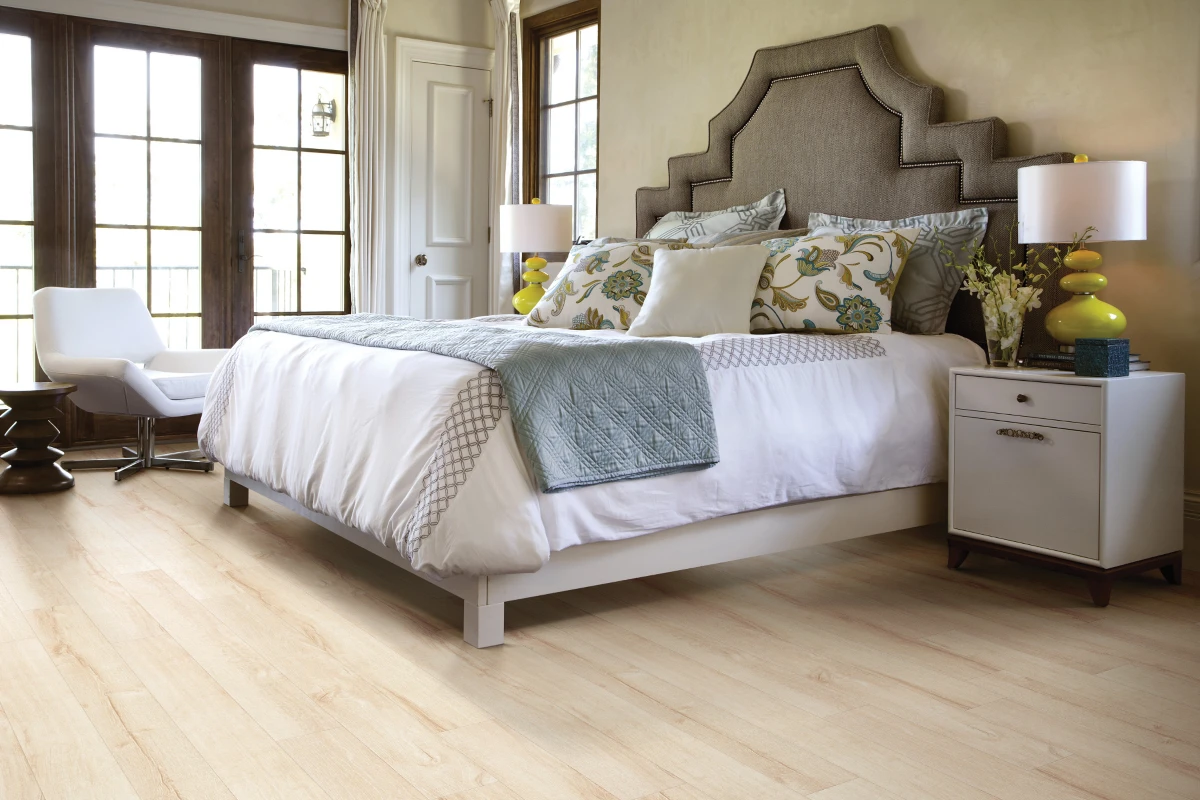 Laminate flooring in a bright home interior