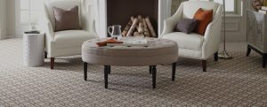 Carpet in contemporary living room