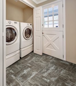 Vinyl flooring laundry room