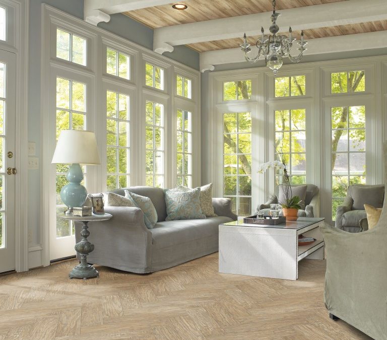 Petrified hickory flooring