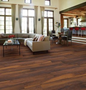 Contemporary flooring in Cinnamon Hickory