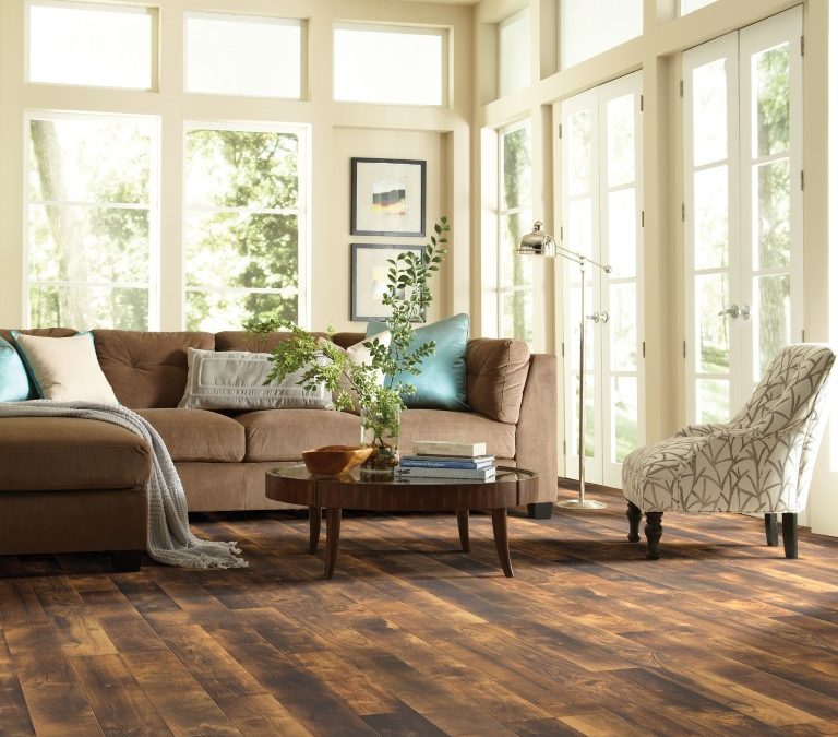 Living room laminate flooring