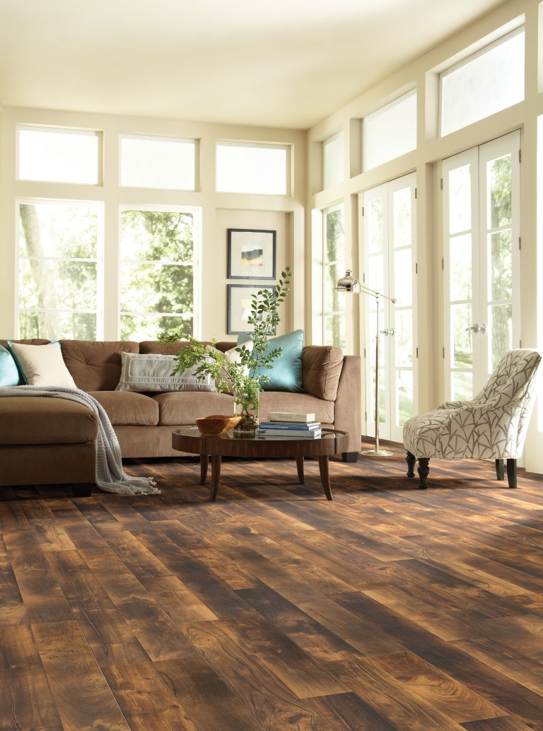 Living room laminate flooring